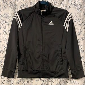 Adidas Boys Tricot Zip Front Jacket Size M 10-12